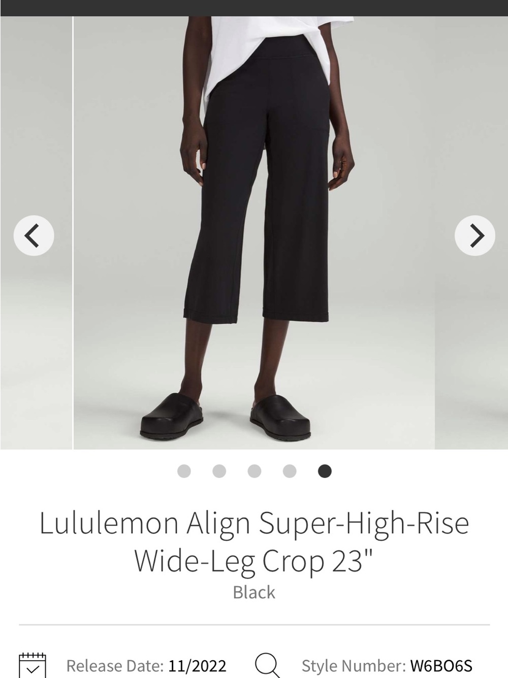lululemon align super high-rise Wide-Leg Crop 23”- Black-6